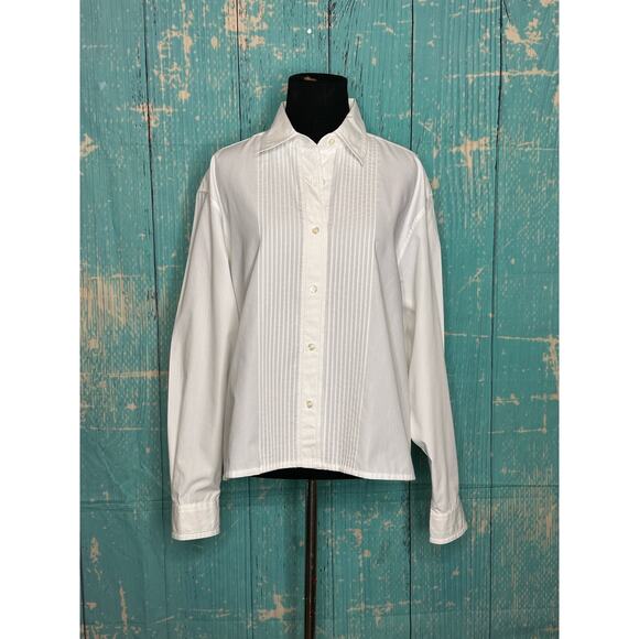 JoS A Banks white blouse size 14 - Picture 9 of 9
